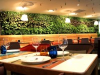 Jardín vertical en el restaurante Cheese Bar de Barcelona